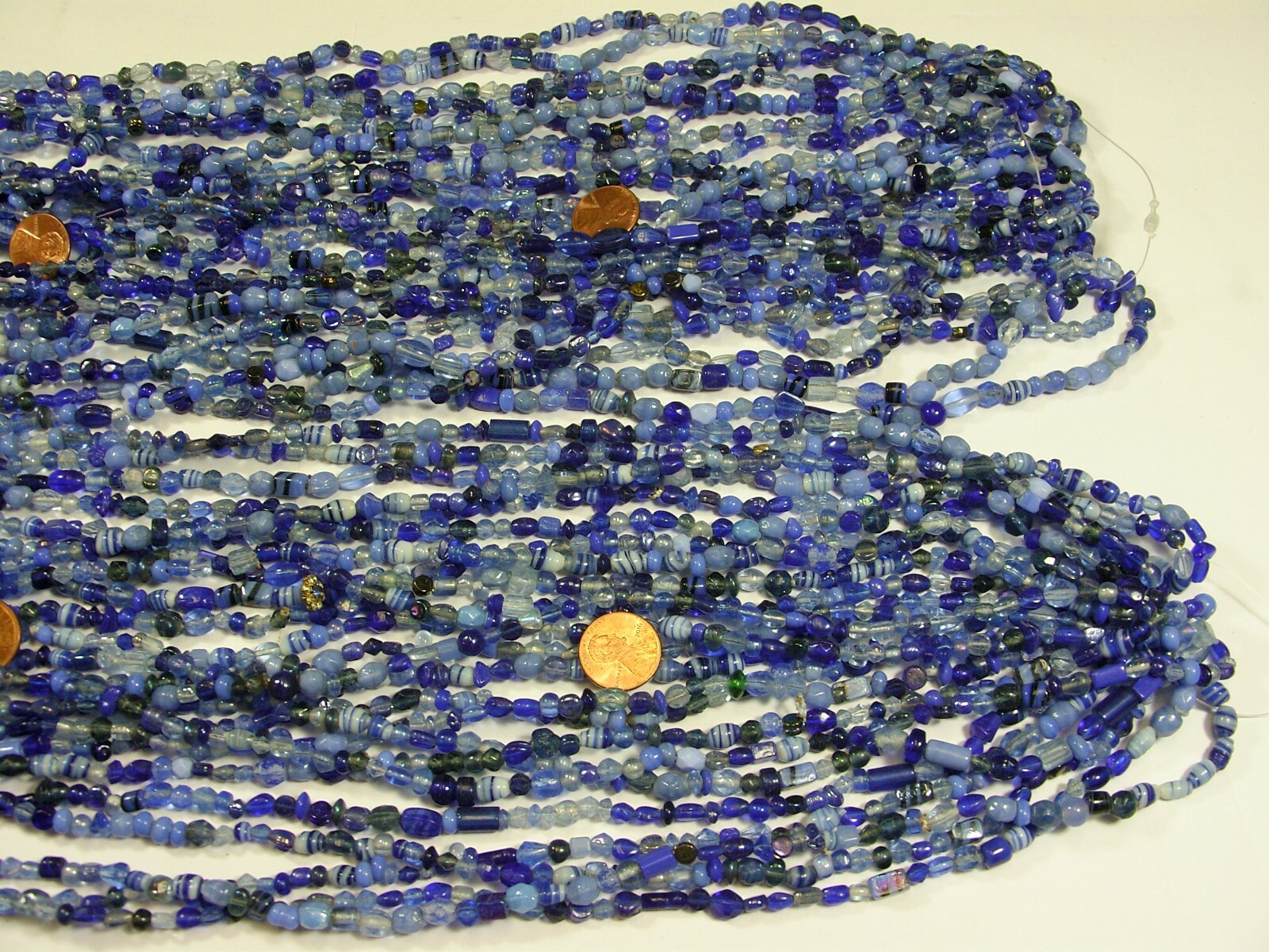 30 Strands 36″ India Handmade Assorted Color Glass Beads Wholesale Bulk (CT-47)