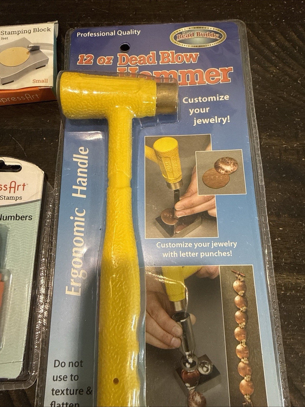 Bead Buddy 12oz Dead Blow Hammer Ergonomic Handle Jewelry Hammer Tool Lot