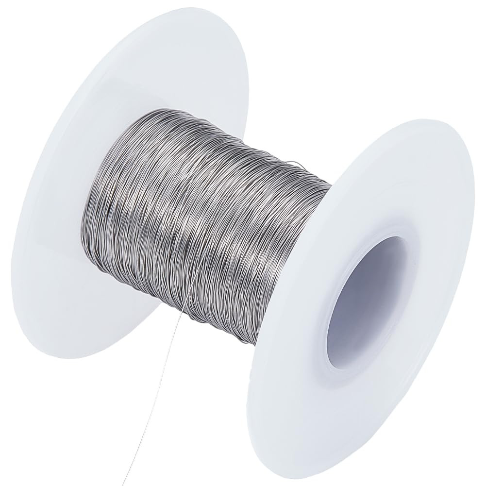 Beebeecraft 328 Feet 0.2Mm Jewelry Wire 304 Stainless Steel Bendable Crafting Wi