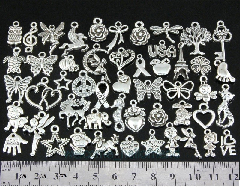 Wholesale Bulk Lots Tibetan Silver Mixed Pendants Charms Y38