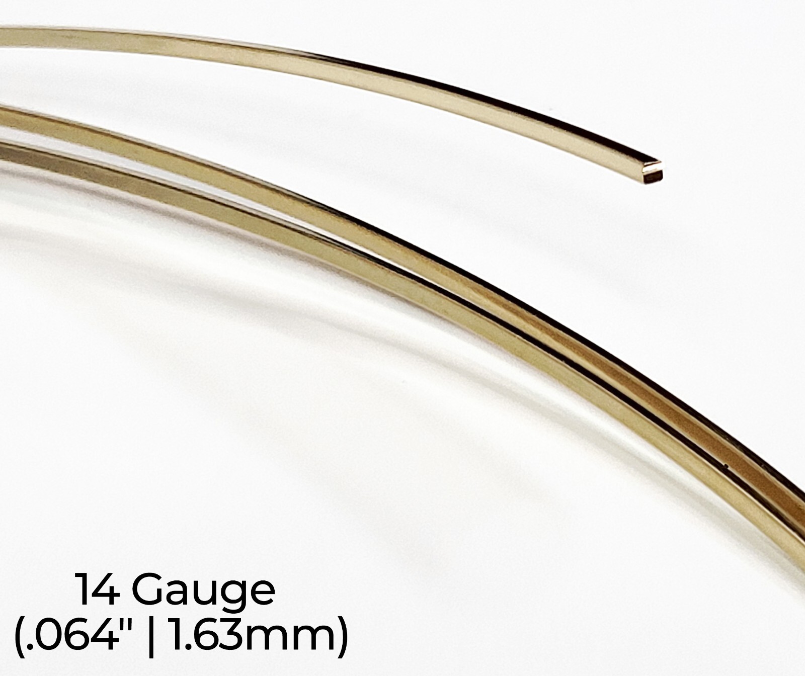 14/20 Yellow Gold-Filled Wire | Square | Dead Soft | 14-24 Gauge | 1-10 Ft | USA