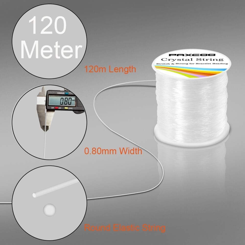 120m Stretchy Crystal Clear Elastic String – Perfect for Beading & Bracelets