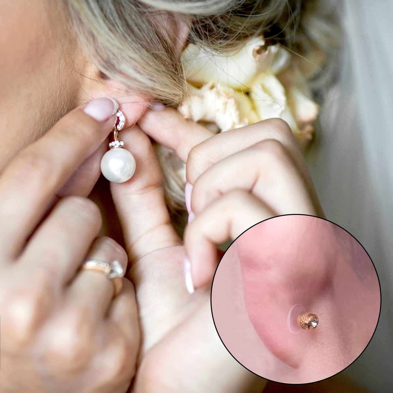50 Pcs Plastic Earring Discs Stoppers Backing Disc Pads to Stabilize Earrings