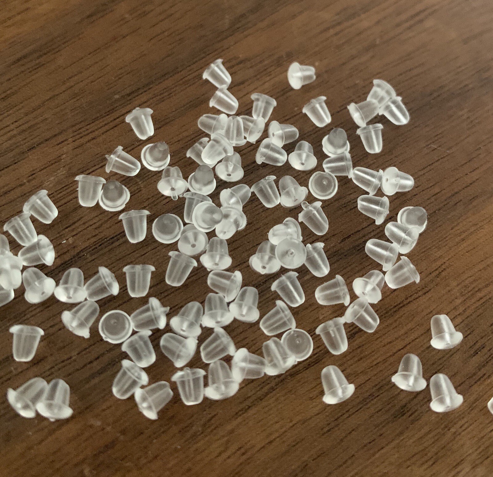 4mm Clear Rubber Silicone Plastic Earring Backs Stopper Post Nut FREESHIP