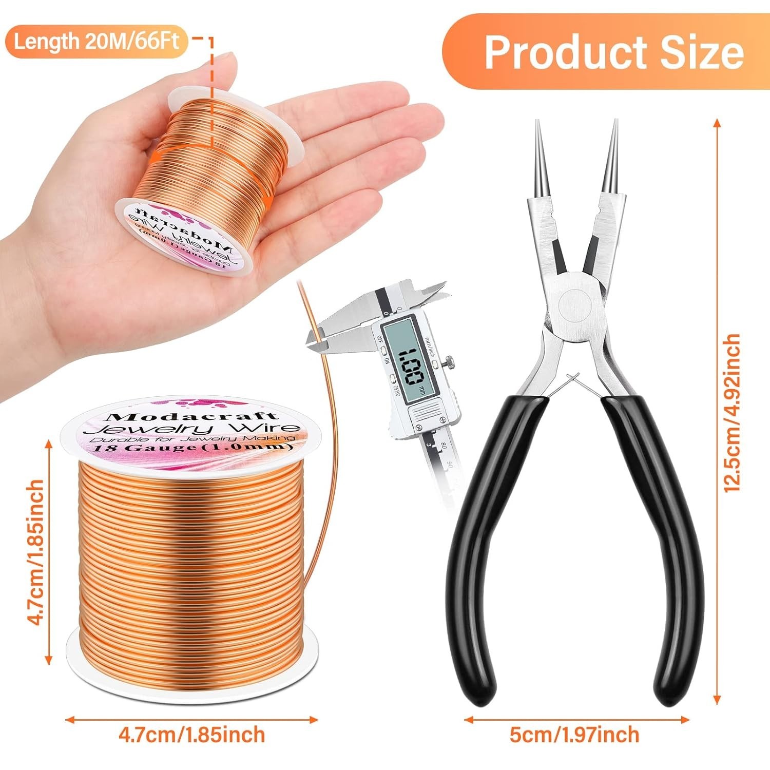 18 Gauge Copper Wire with Multi-Function Pliers for Exquisite Crafts