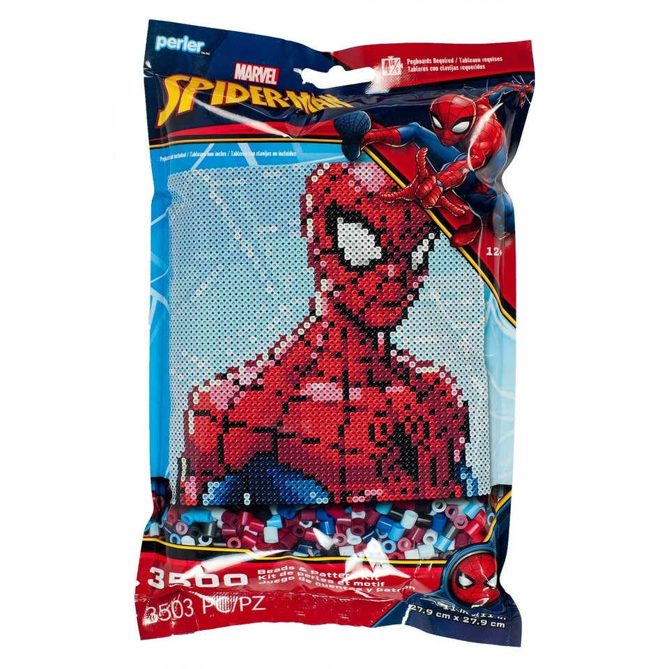 Perler Spiderman Marvel Pattern and Fuse Bead Kit, x 11”, 3503pc