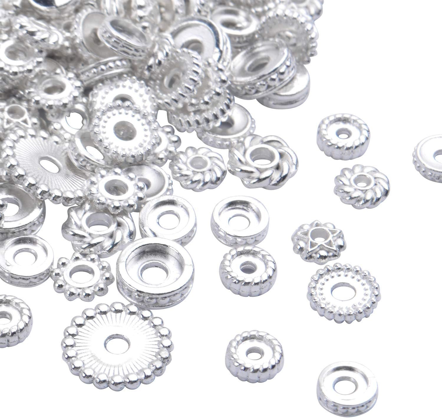 100 Gram(About 170-300Pcs) Spacer Beads Jewelry Bead Charm Spacers Alloy Spacer