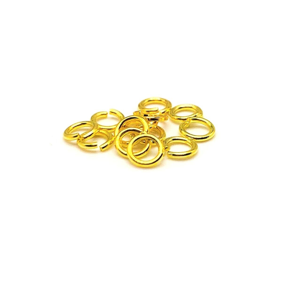 4mm, 21g, Gold Plated Open Jump Rings – US Seller