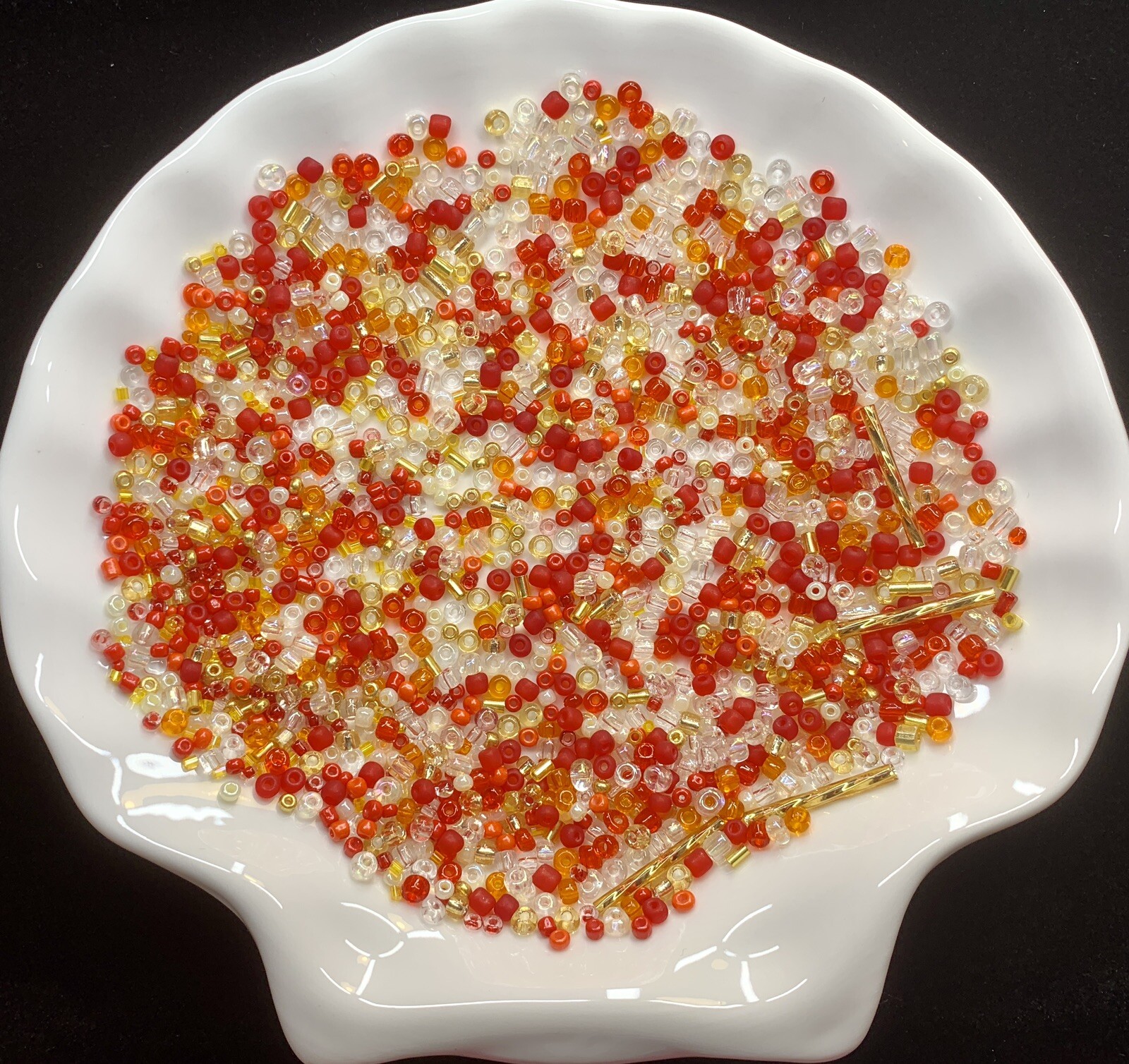 1 LB / 16 Oz/ 454 Grams Unique Mix Color Glass Seed Beads Lot 36 Packages