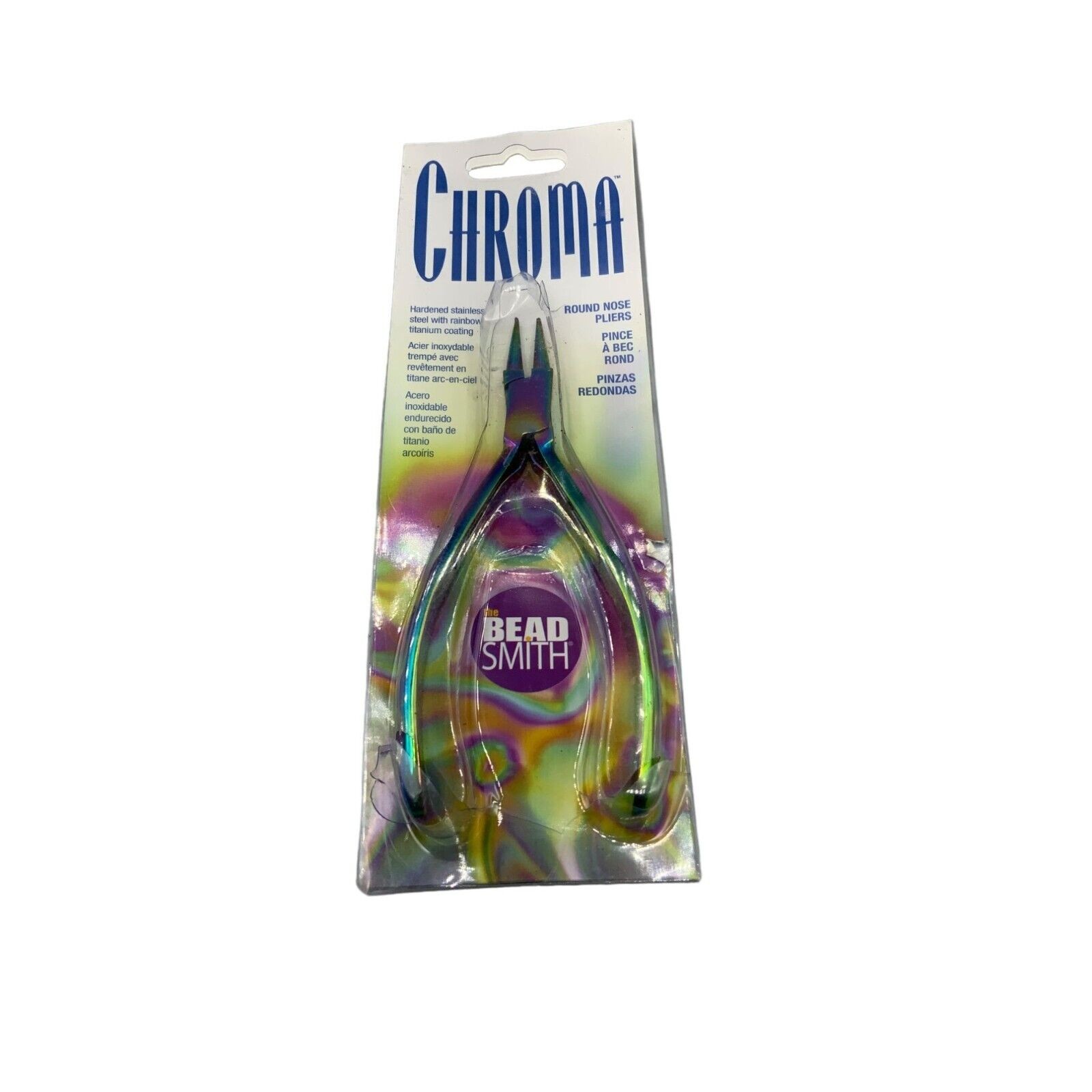 Chroma Series Round Nose Pliers with Rainbow Titanium Coating 1 Piece
