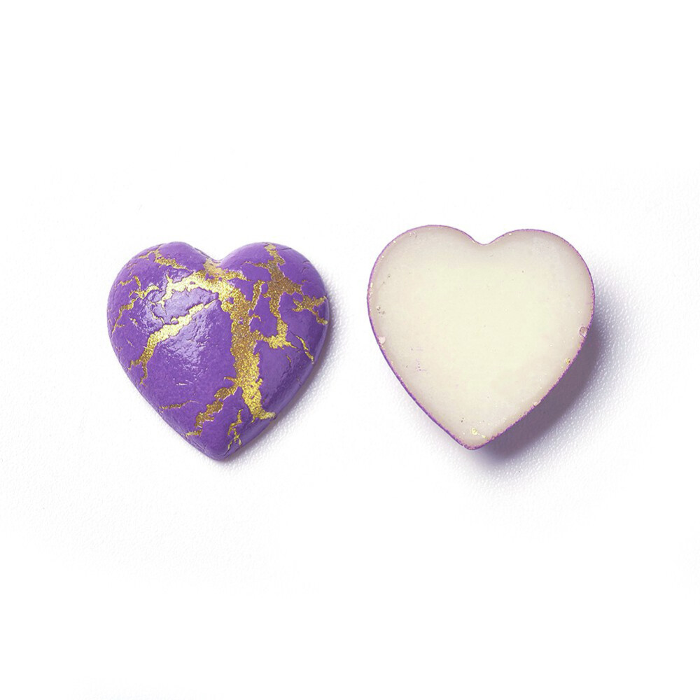 6 Heart Cabochons Flatbacks Resin Flat Back 12mm Valentines Jewelry Supply