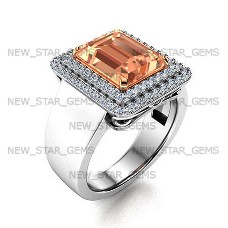 Morganite Lab-Gemstone Ring For Men’s 925 Sterling Silver Ring Handmade Jewelry