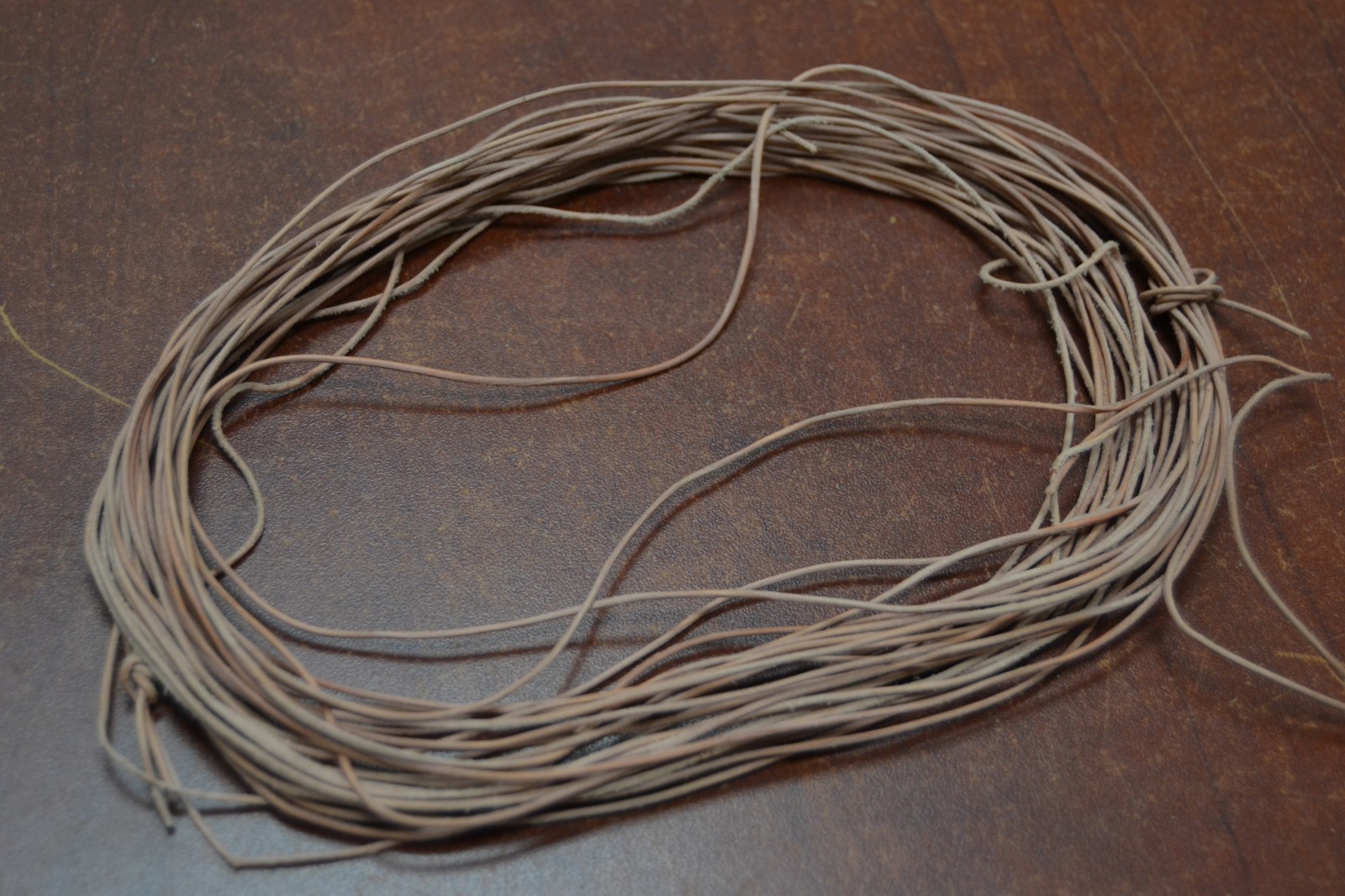 10 METER BROWN LEATHER BEADING CORD STRING 1MM #T-2761C