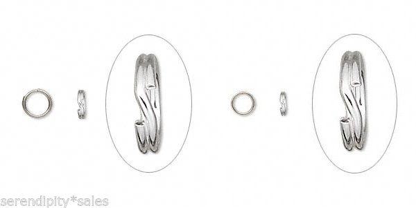 KEY RINGS Lot 12 ~ 15mm Approx 5/8″ Split Ring ~Nickel Plated Steel Findings