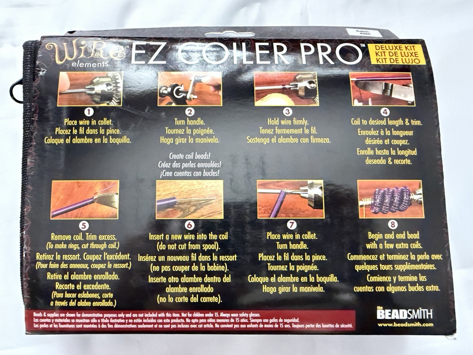 BeadSmith EZ Coiler Pro Deluxe Kit Wire Coil Tool 12 Mandrels Case