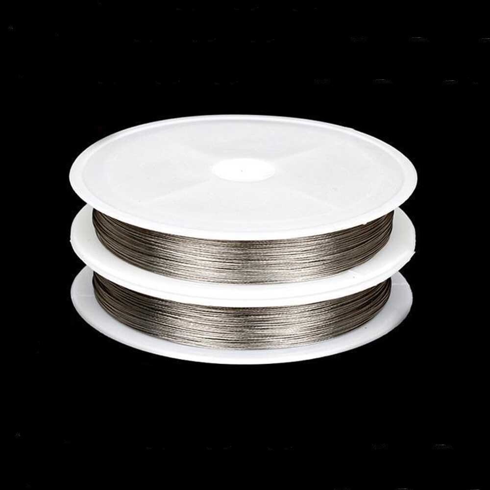 5/10Rolls 0.3/0.35/0.38/0.45/0.5/0.6mm Steel Tiger Tail Beading Wire Cord Thread