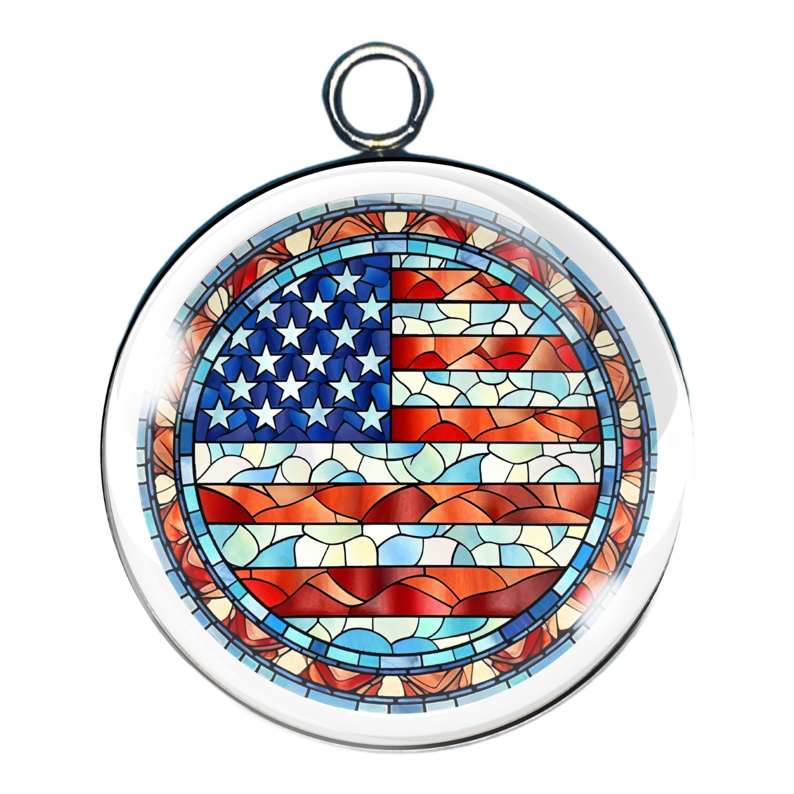 American Flags and Eagle Charms