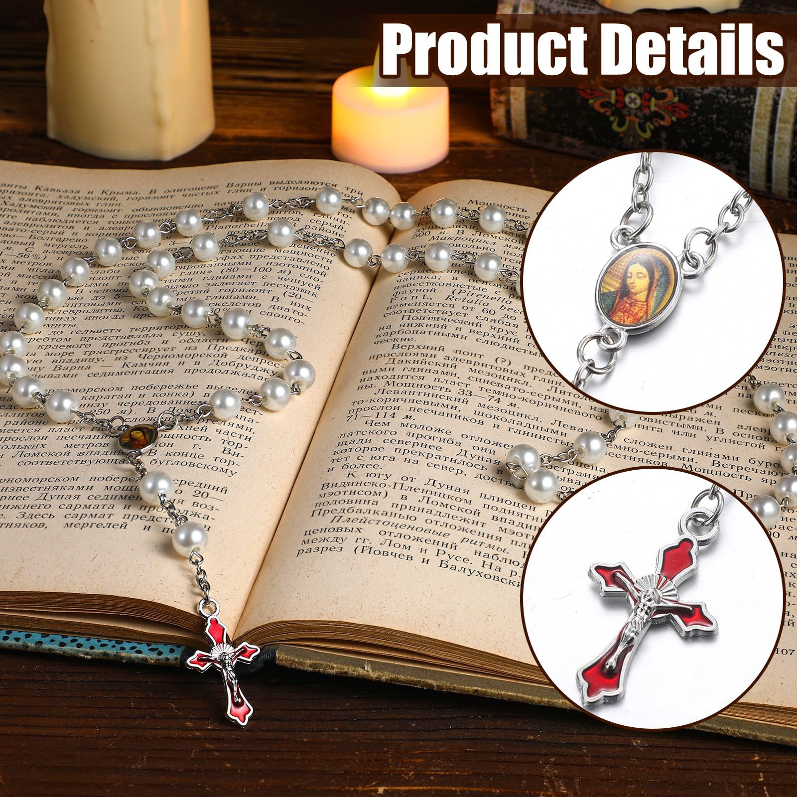 Trnayi 200 Pcs Rosary Making Kits Supplies one size, as shown in the pictures