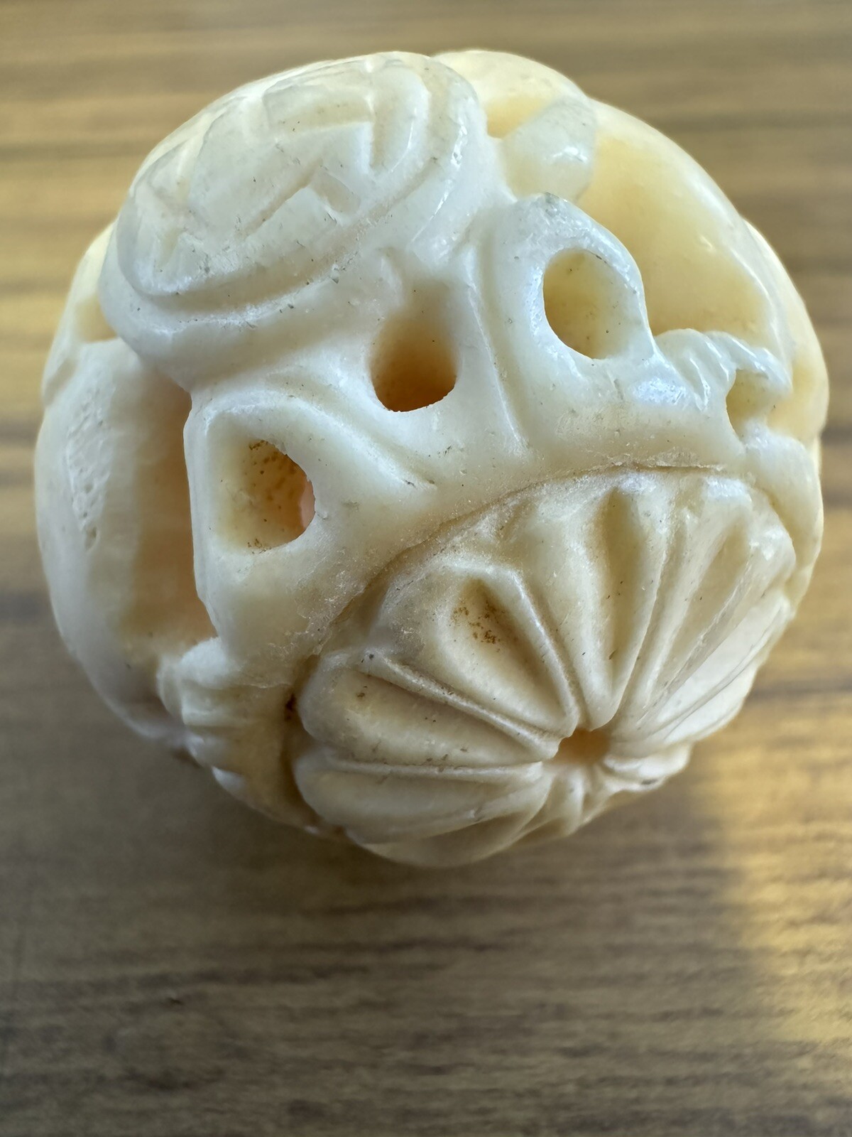 Chinese Zodiac Year of the Rooster Bone Bead | 30mm | Cream | Round |1 Bd |