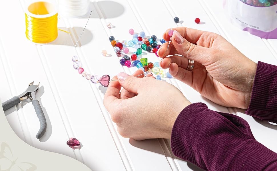 Glass Beads Bulk Assorted 500pcs 4-18mm DIY Jewelry Making Craft Supplies