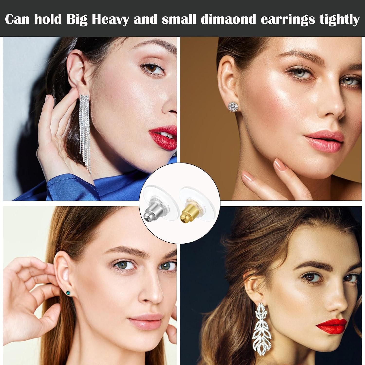 100pcs Fishhook Earring Backs Replacements for Stus – Bullet Clutch Back Earring