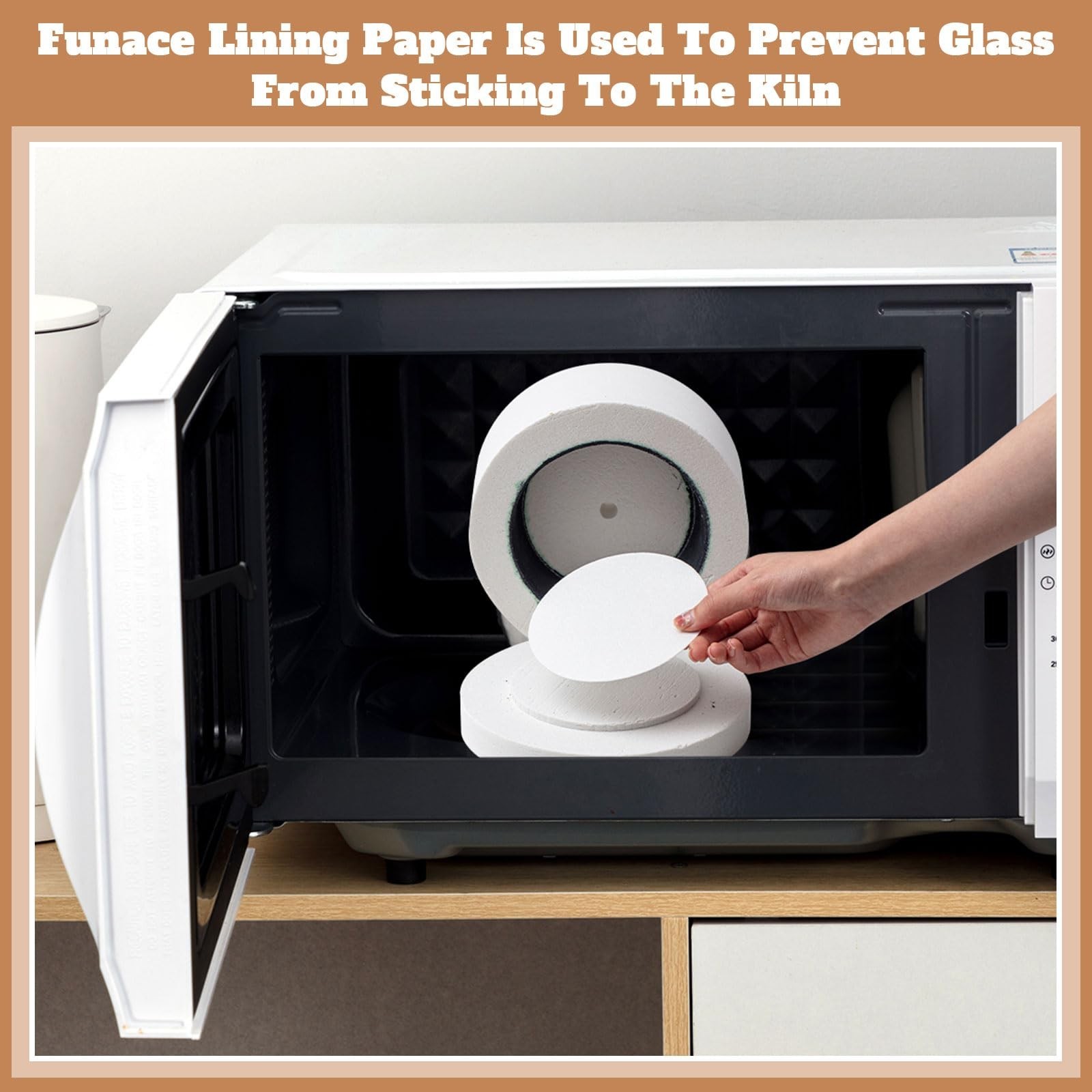 Tujoe Large Microwave Kiln with 50 Pcs Kiln Paper Professional Glass Jewelry …