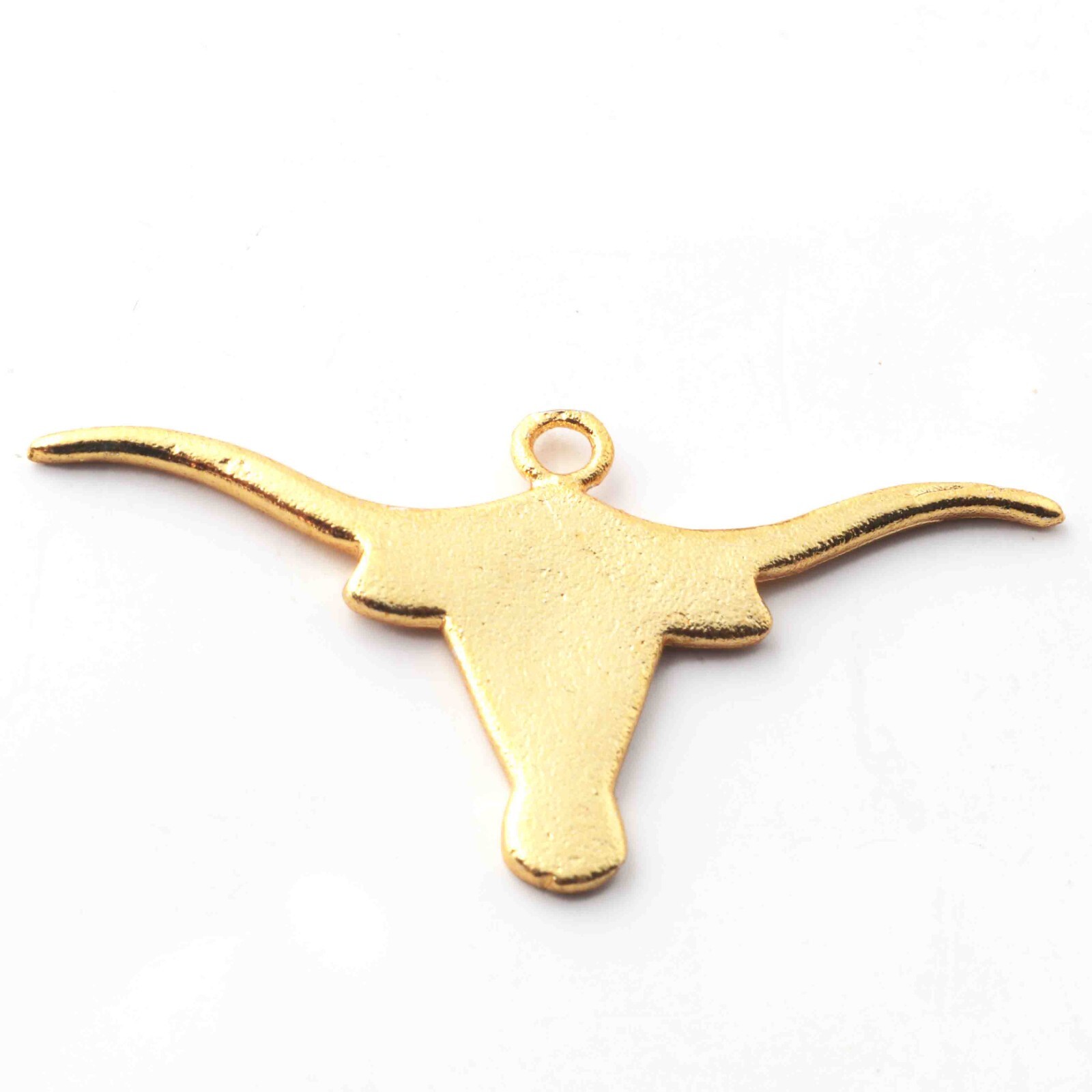 5 Pcs 24k Gold Plated Copper Bull Head Pendant, Jewelry Making Tools, 42mmx20mm