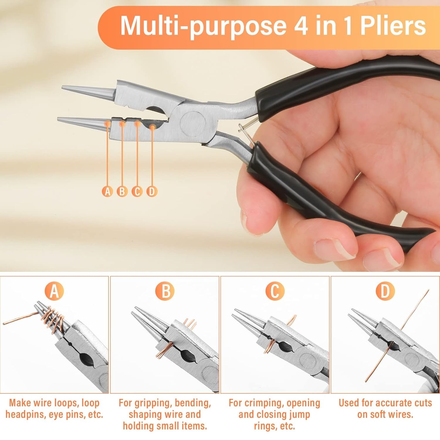 18 Gauge Copper Wire with Multi-Function Pliers for Exquisite Crafts