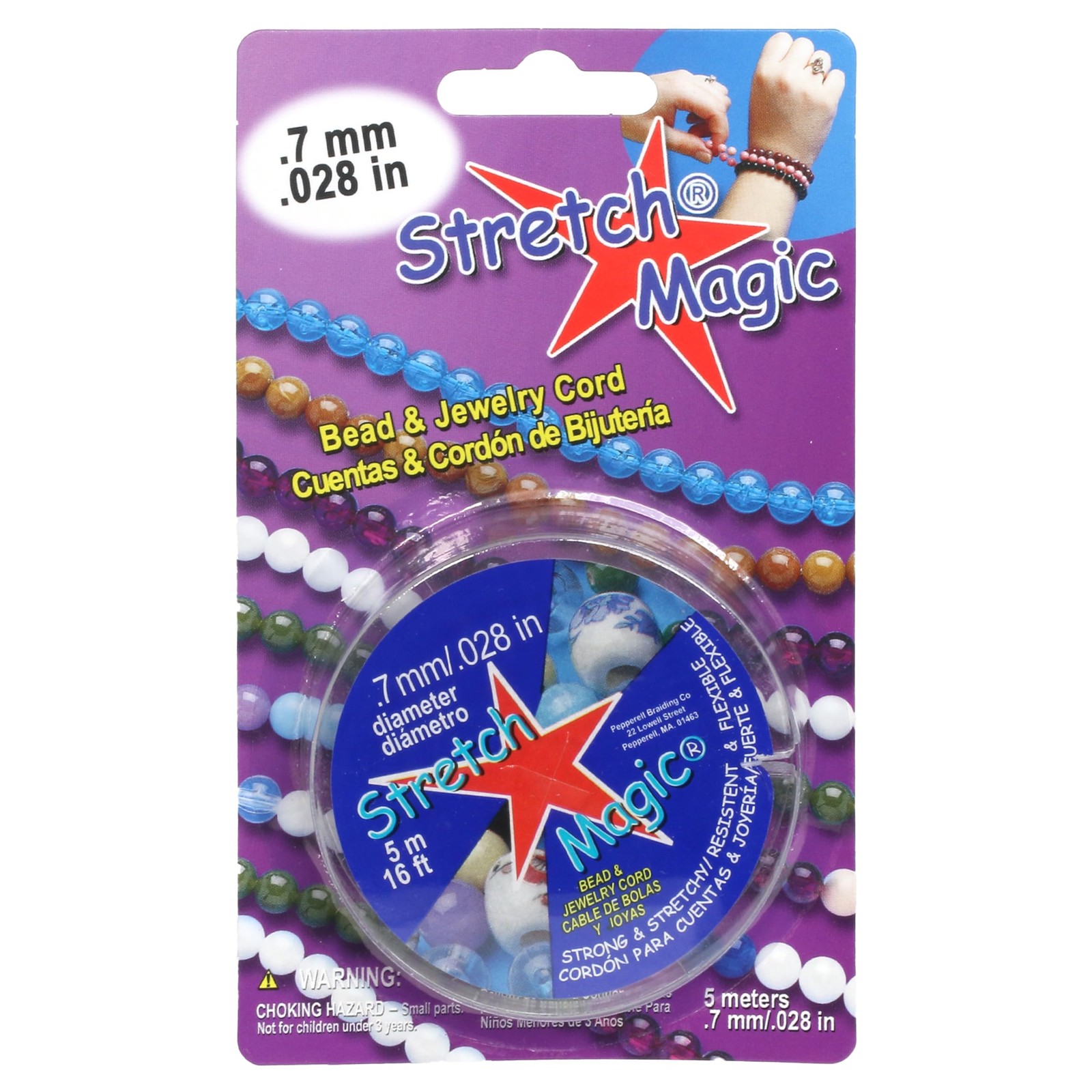Stretch Magic Elastic Beading Cord – Clear Color, 0.7mm in Diameter,
