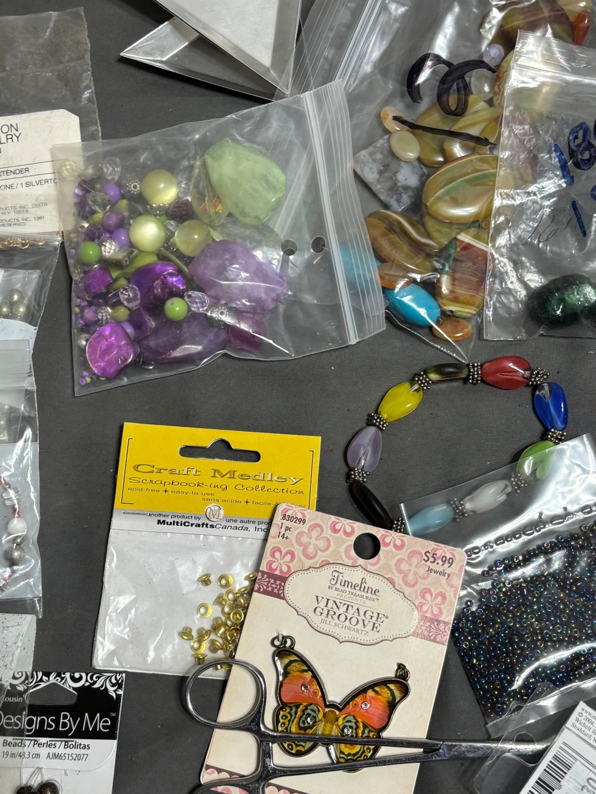 Large lot JEWELRY MAKING CRAFT Supplies BEADS Gems WIRE copper silver Gemstones
