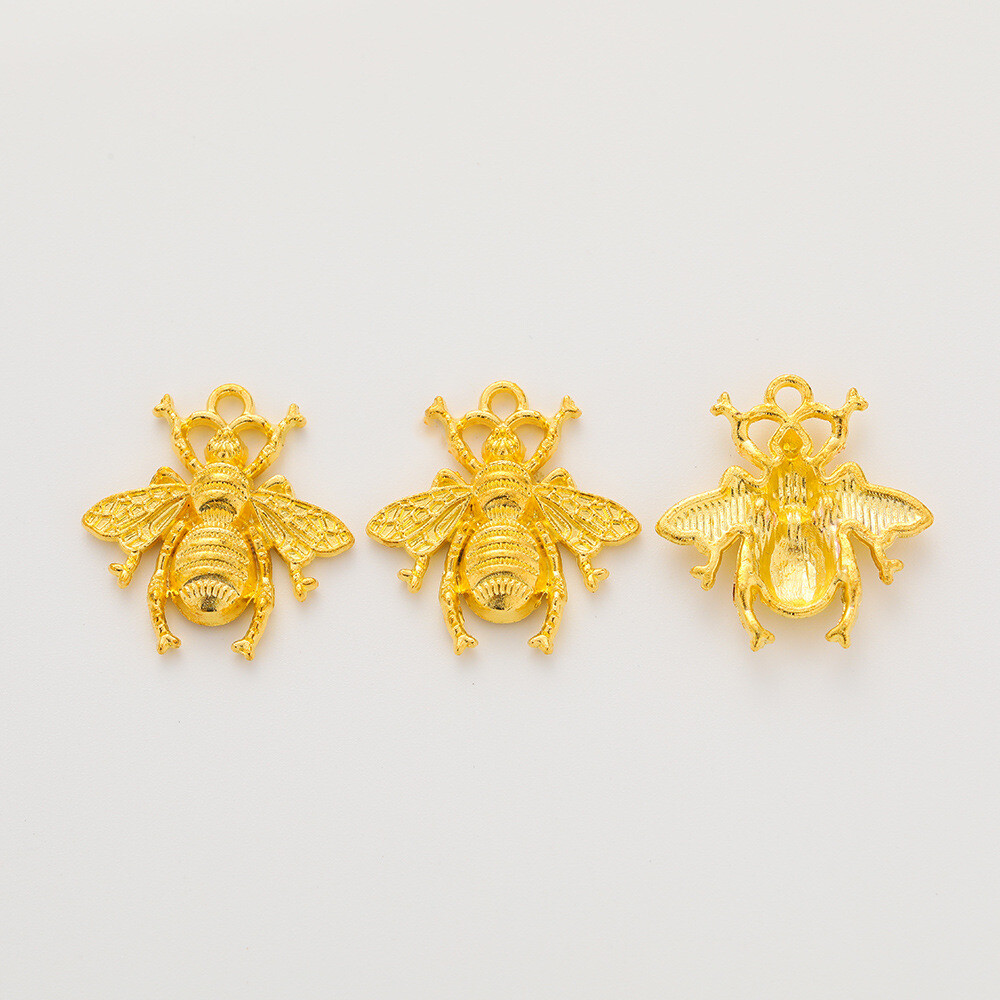 20pcs 21*20*3MM Alloy Charm Bee Pendant Crafts