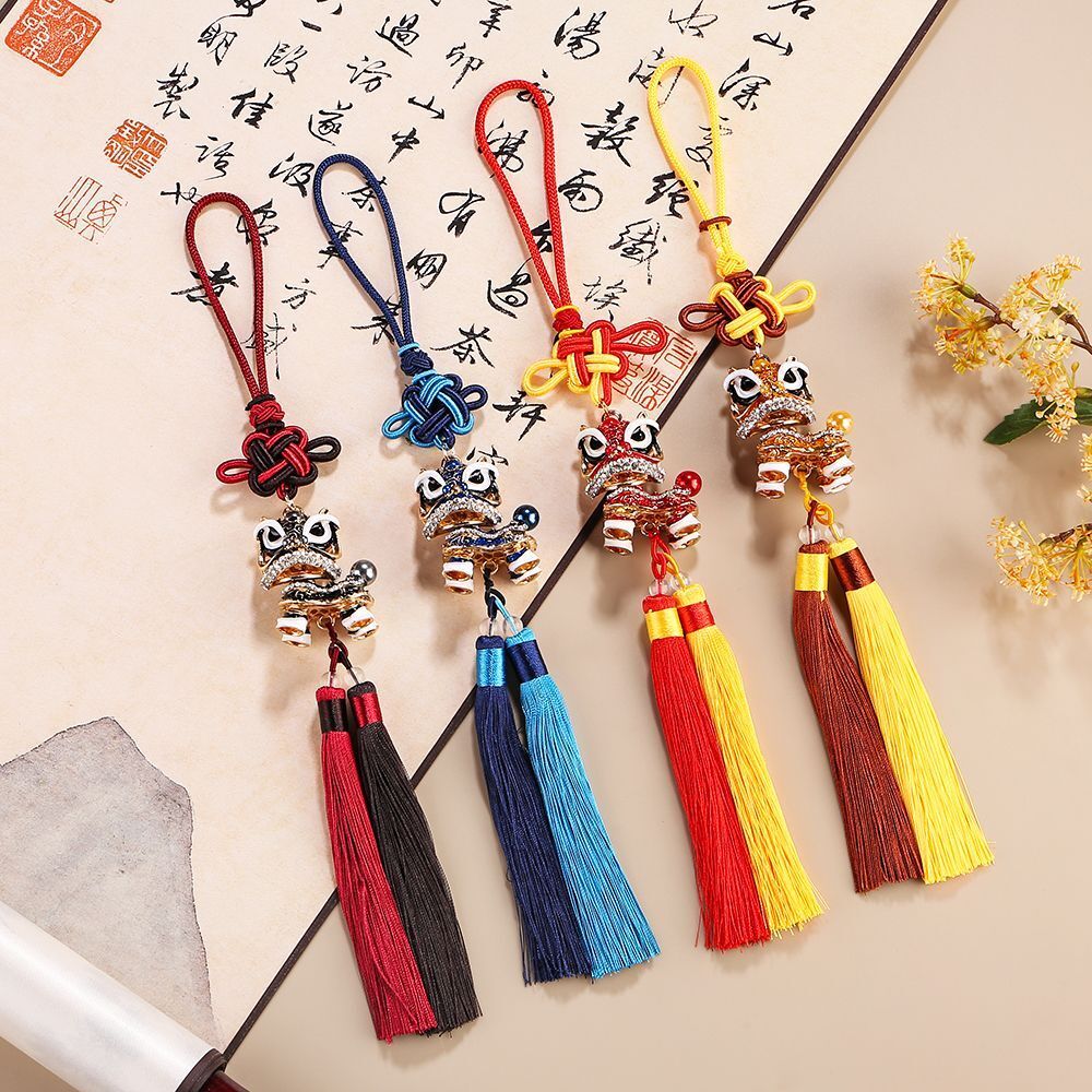 Car Pendant Rearview Mirror Lion Dance Pendant National Gourd Lion Dance Jewelry