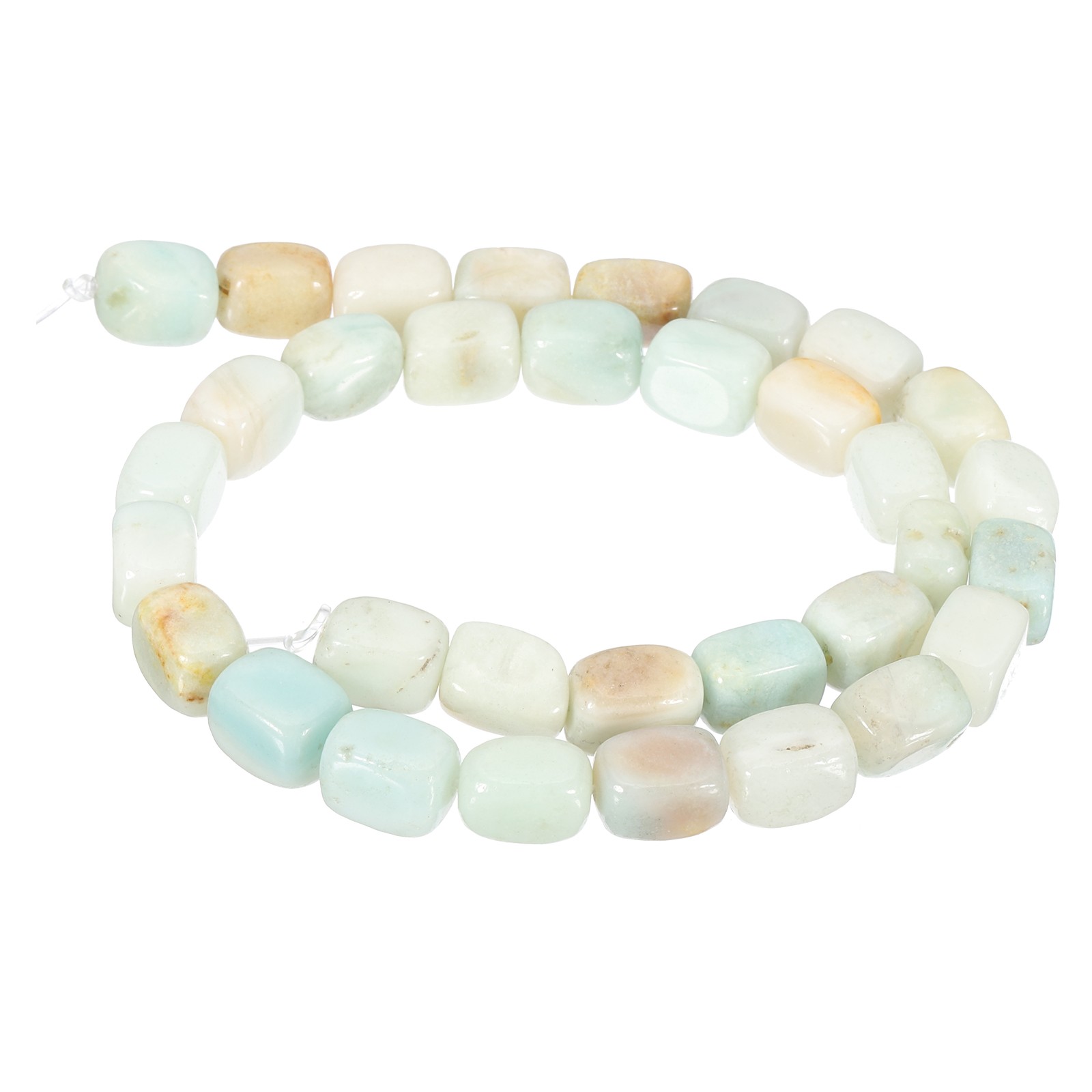 Natural Stone Gemstone Beads 15″ 12x8mm Cuboid Spacer Bead, Light Moss Green