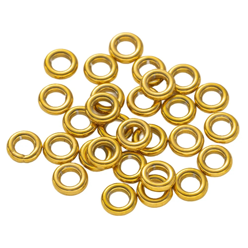 20Pcs Stainless Steel Gold Closed Soldered round Jump Rings Circle Ring DIY Neck