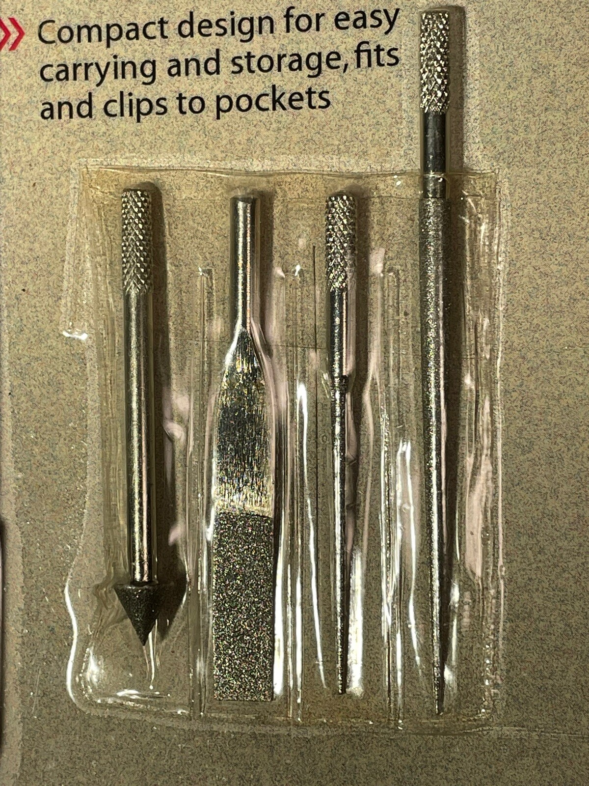 Fire Mountain Gems Beads Diamond Coated Bead Reamer Set 4 piece for Beading NEW