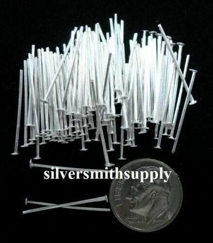 Silver plated jewelry head pins 100 3/4 in 20 ga fhs002