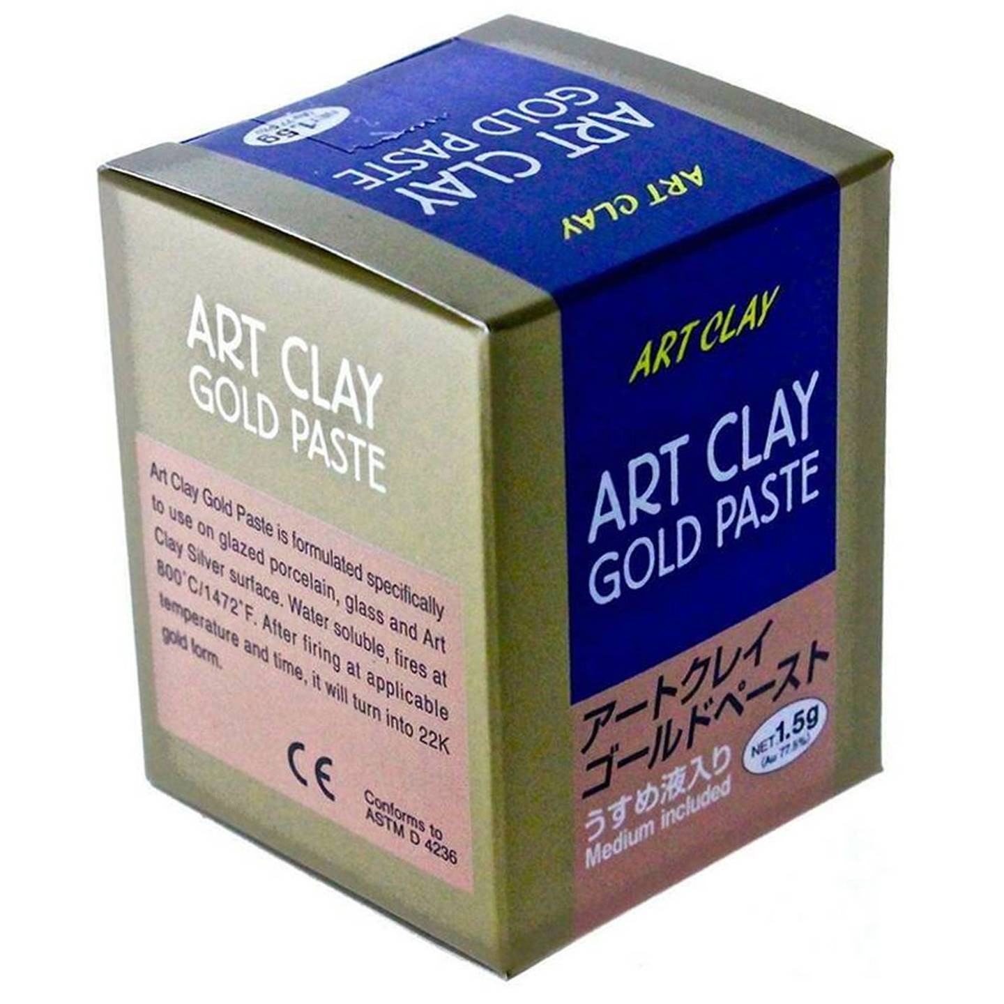 Art Clay Gold Paste 22k Gold Slip Glaze for Porcelain Glass Precious Metal Clay