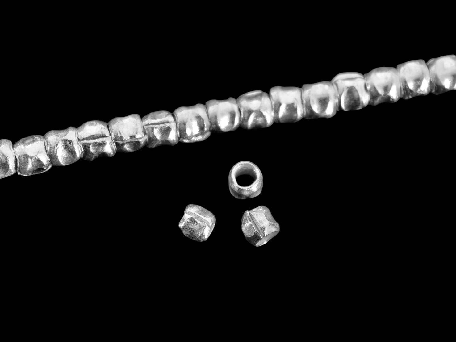 Silver beads Karen hill tribe silver small bead