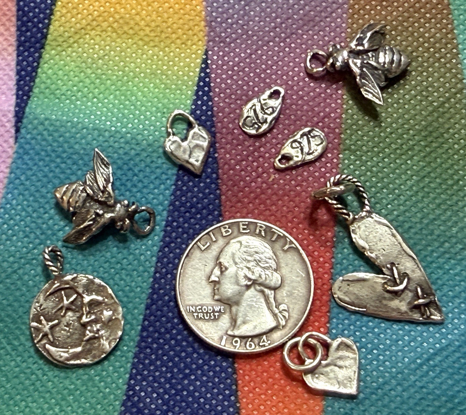 INCREDIBLE STERLING SILVER ARTISAN CHARMS – $125 VALUE!!