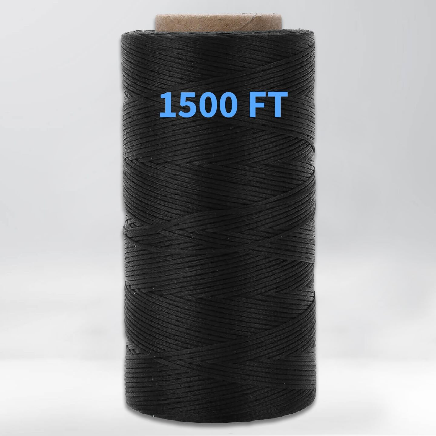 9-Ply Black Waxed Twine 1500 Feet/500 Yard Wax Lacing Cord Nylon (210D Polyester