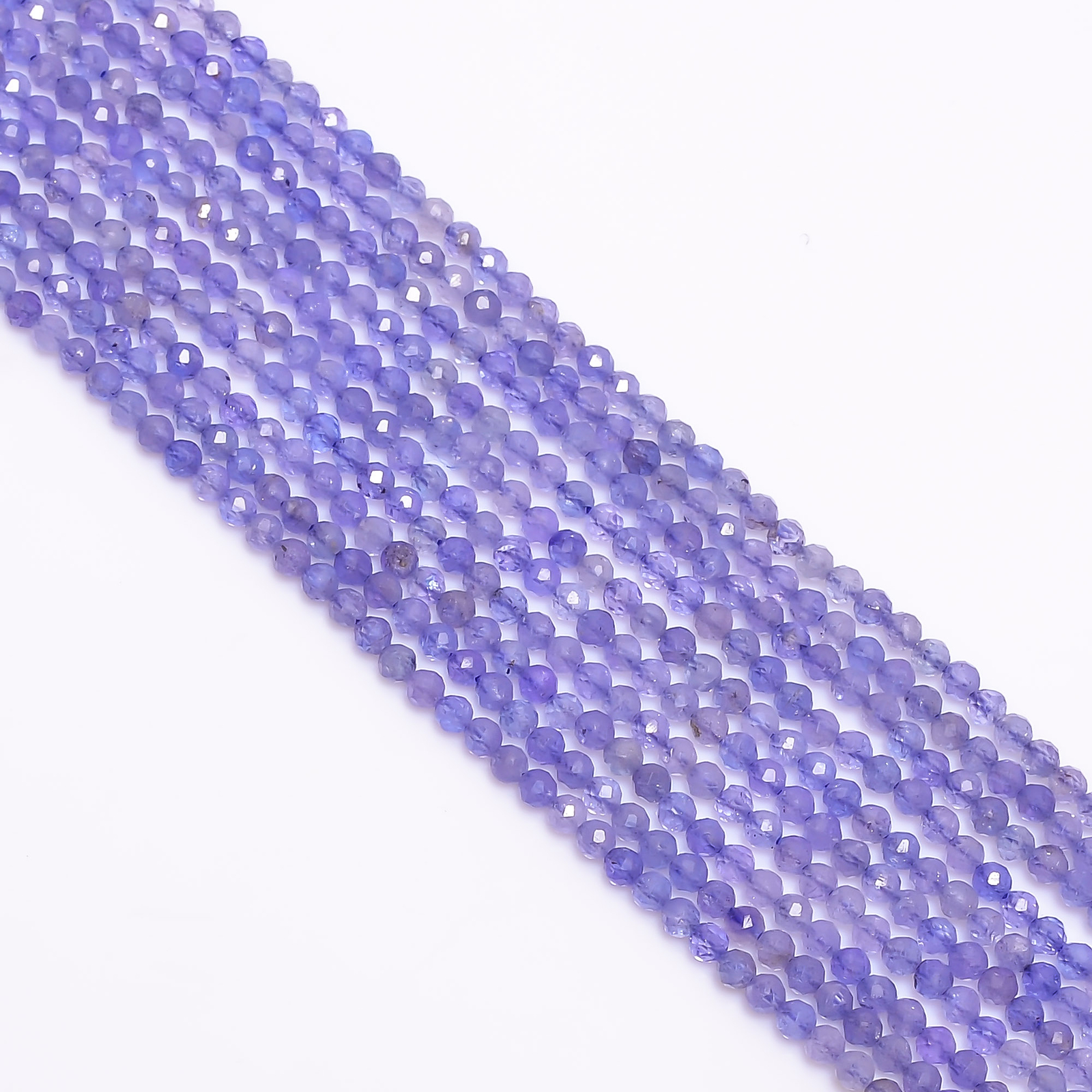 100% Natural Tanzanite Gemstone Round Israel Cut Beads 2X2 mm Strand 13″ GB-97