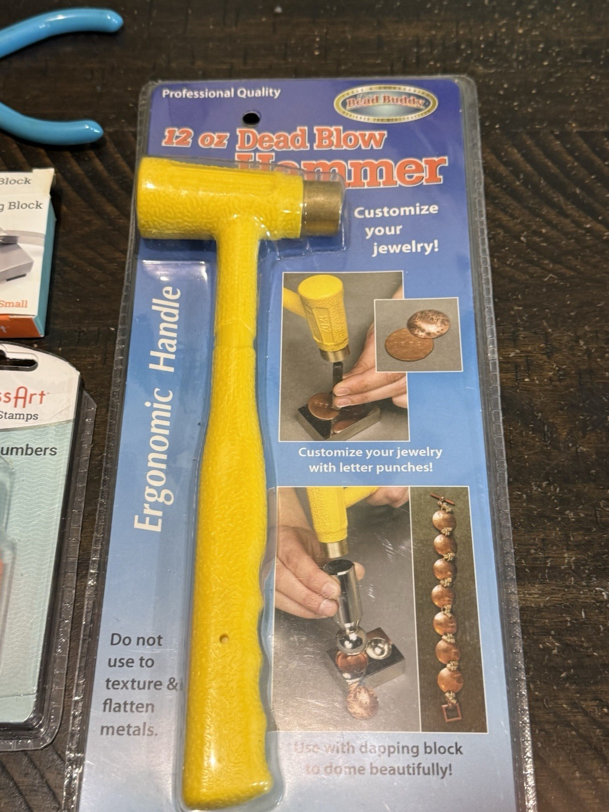 Bead Buddy 12oz Dead Blow Hammer Ergonomic Handle Jewelry Hammer Tool Lot