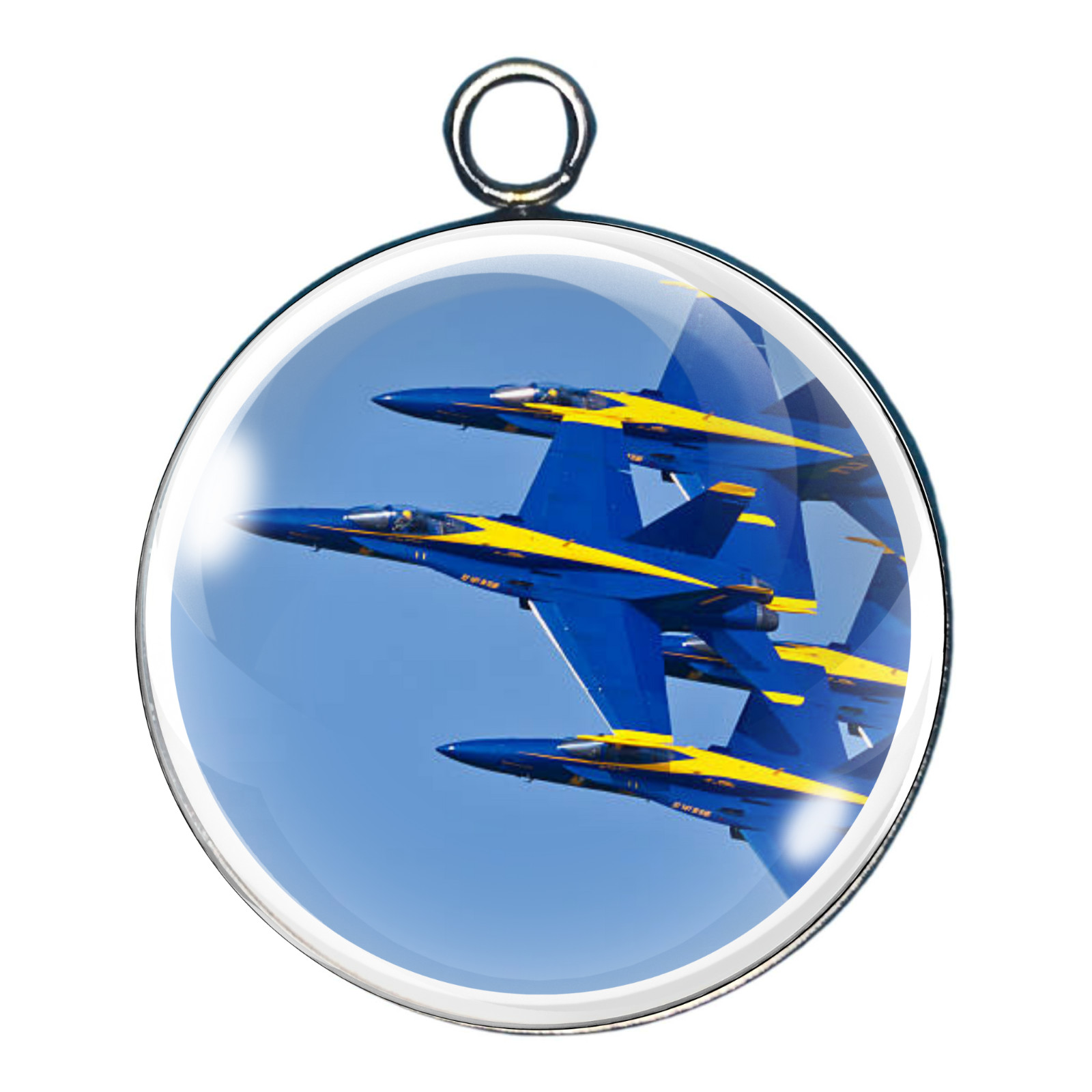 Blue Angels Glass Cabochon Charms | Navy Jet Jewelry | Pick Your Style 1–9