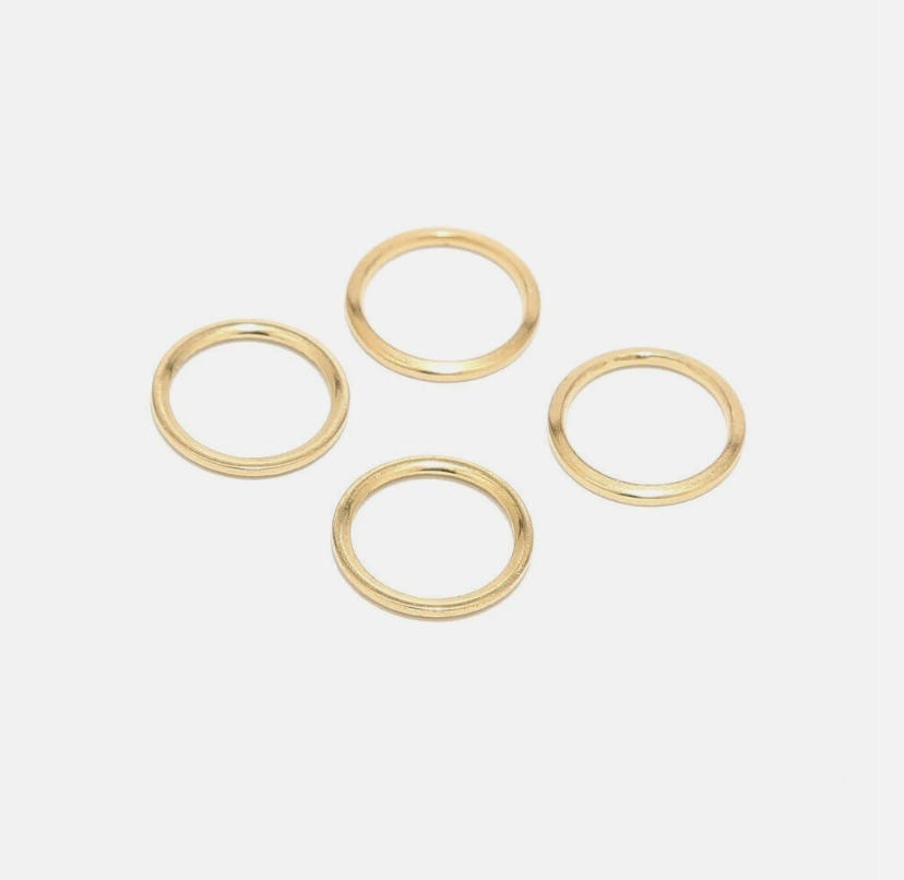 100pcs Gold/Silver Plated Closed Jump Ring Stainless Steel Round Ring 12mm