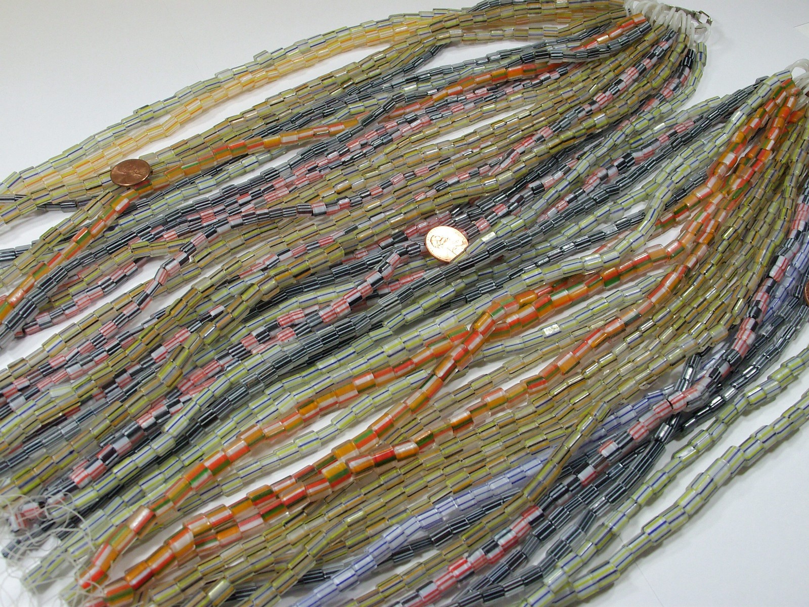 40 Strands 15″ Multicolor India Handmade Glass Beads Wholesale Bulk Lot (FPZ-9)⭐