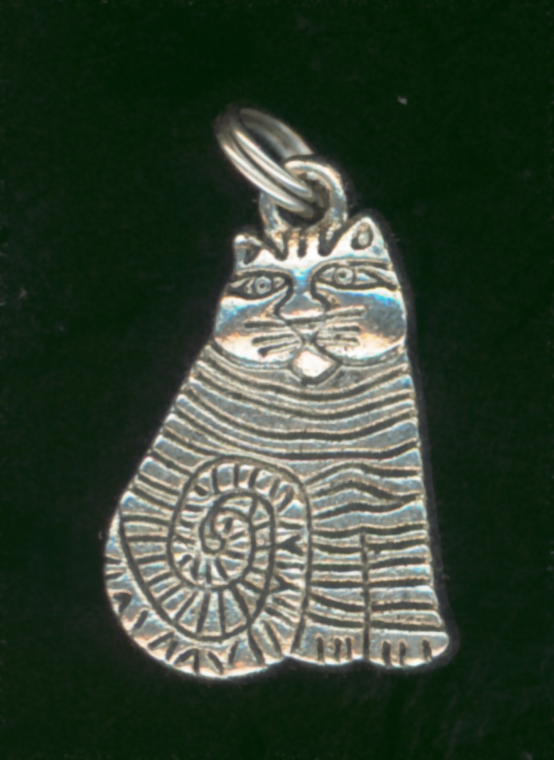 NEW WITH LOOP BALE ADORABLE KITTY CAT SILVER CHARM FOR BRACELET NECKLACES HELLO