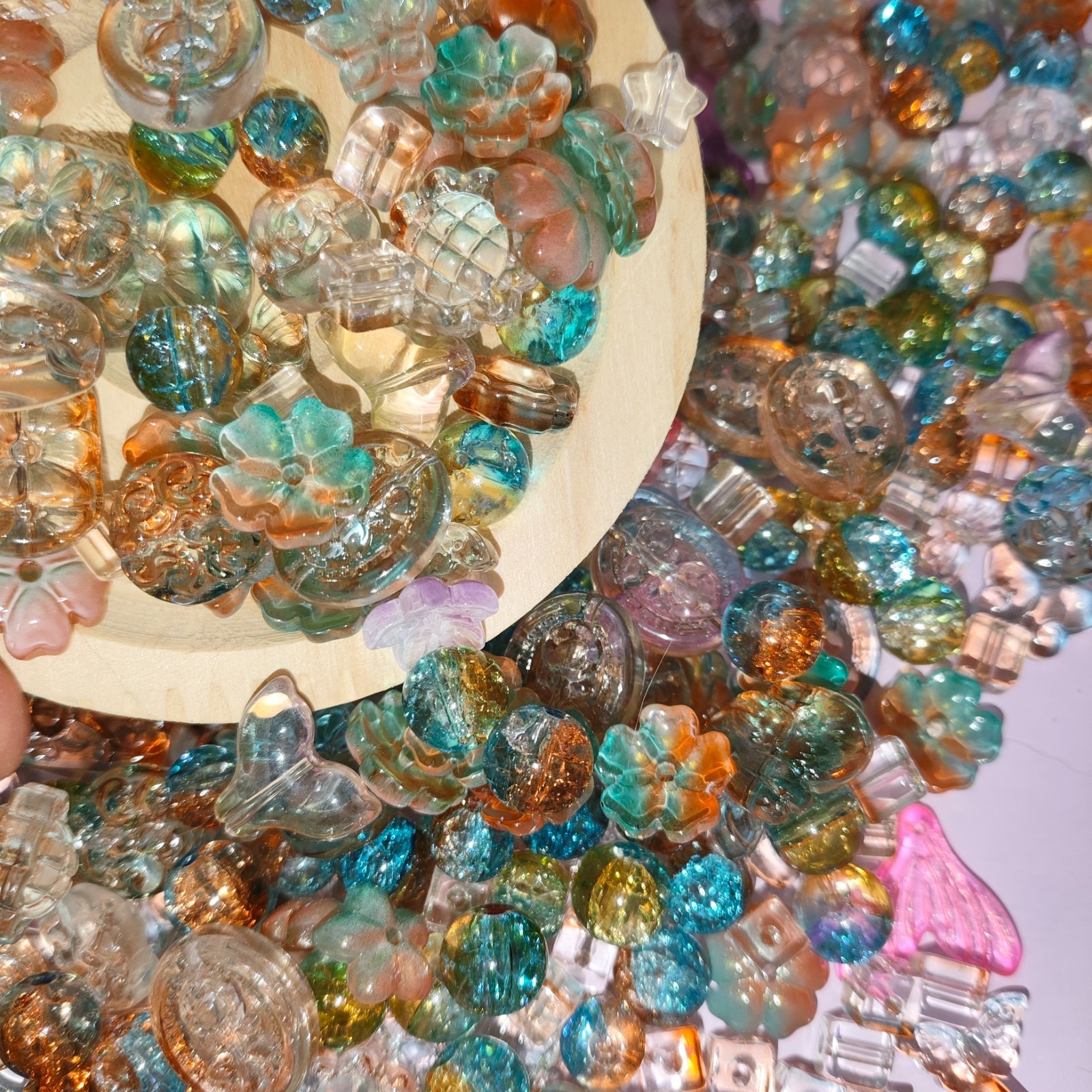 100g Handmade Glass Beads for Jewelry Making – 200 Mixed Styles Assortment