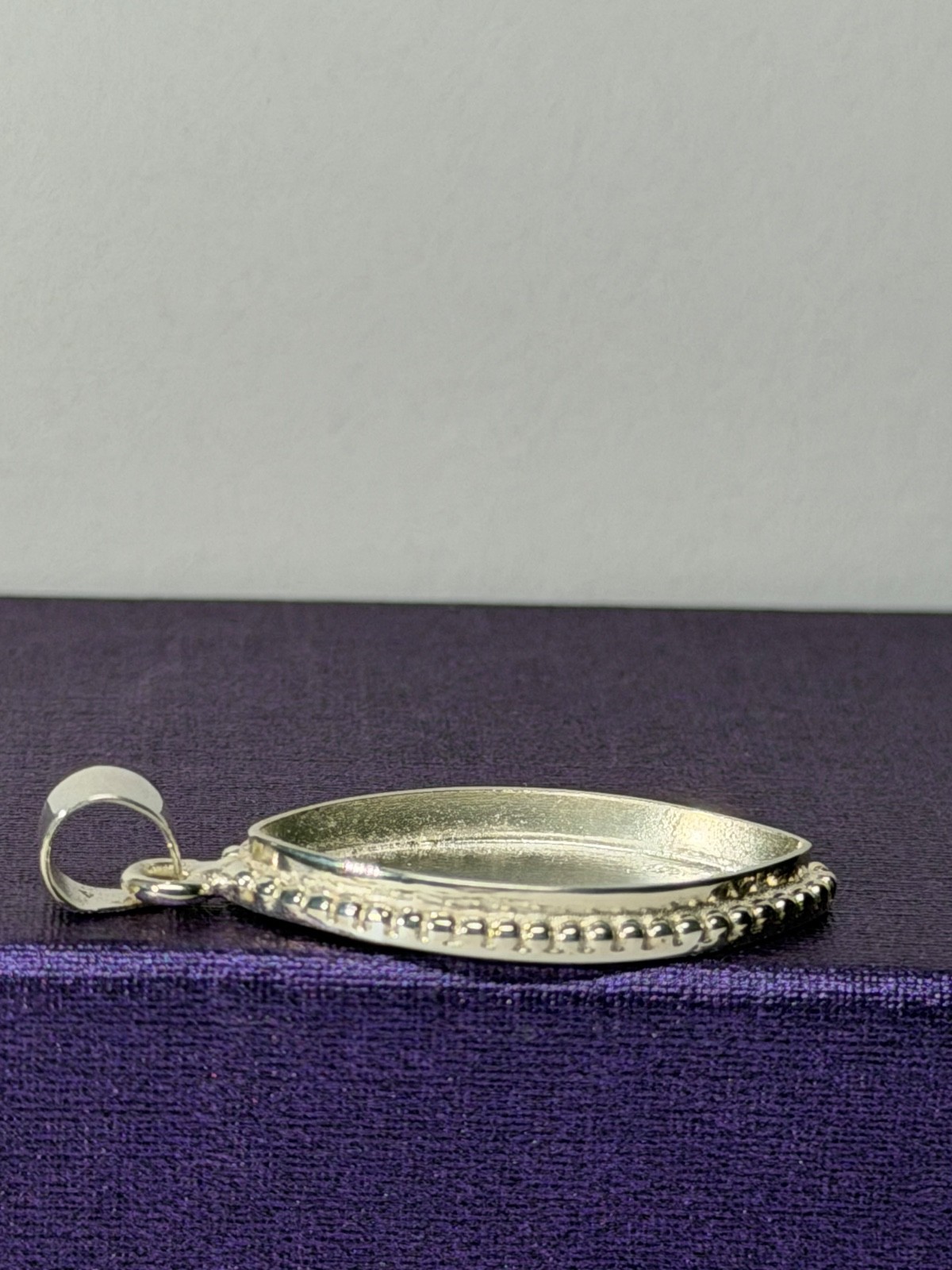 Sterling Silver Pendant Bezel Marquise