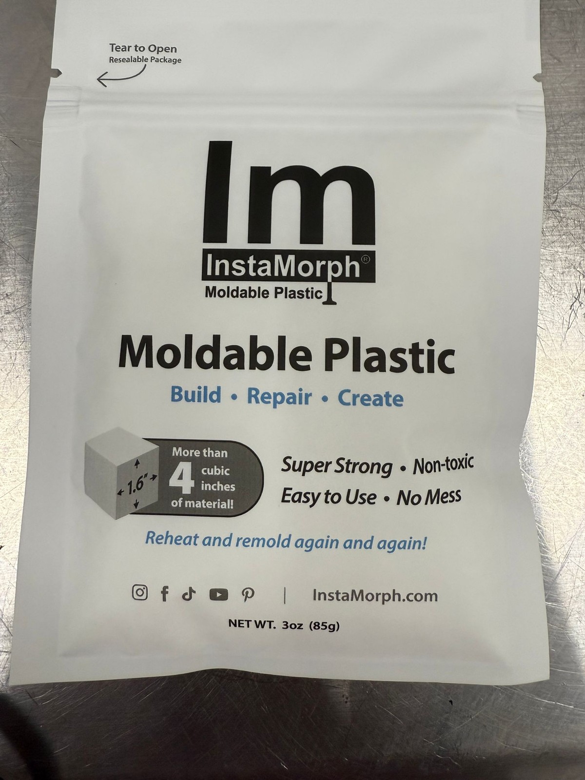 InstaMorph Moldable Plastic | Reusable Thermoplastic Beads for Crafts & Repairs