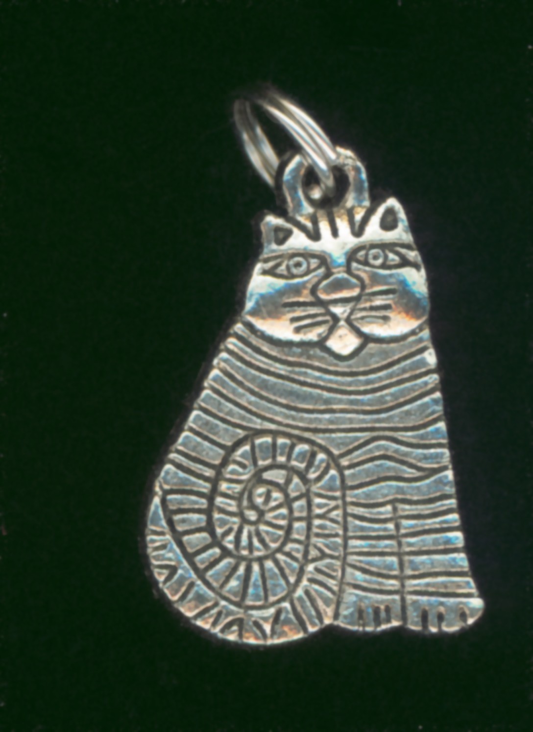 NEW WITH LOOP BALE ADORABLE KITTY CAT SILVER CHARM FOR BRACELET NECKLACES HELLO